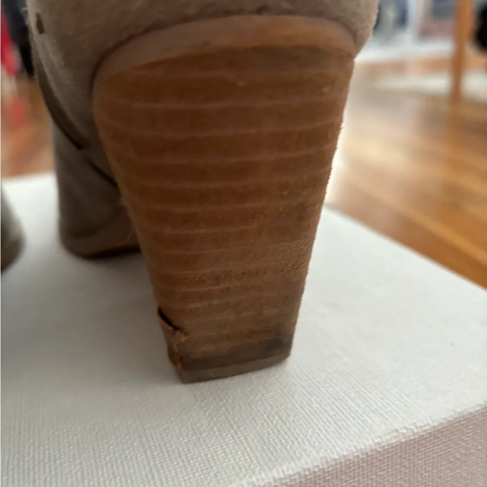 Taupe Suede Booties size 8.5